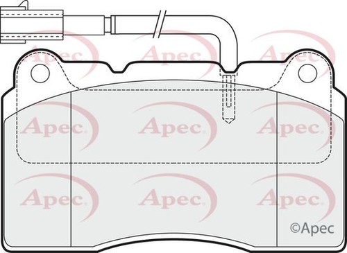 Apec front brake pad set - brake,