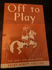 Vintage Janet and John "Off To Play" Reading Book