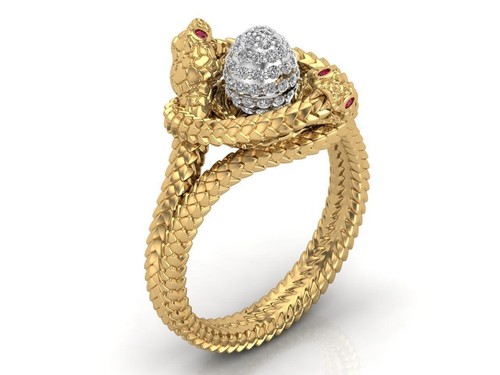 Nature inspired snake ring - nature,