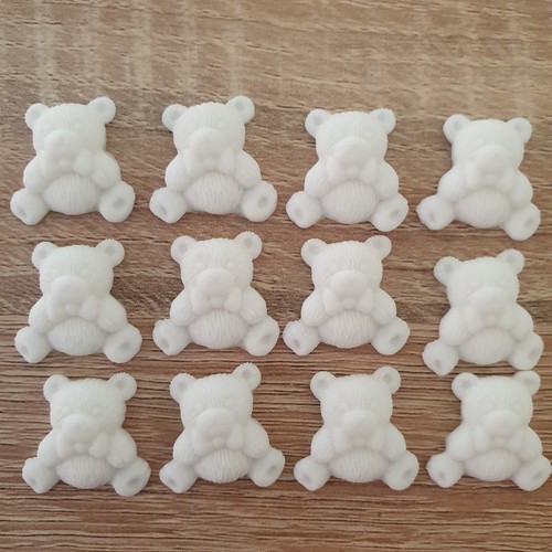 White teddy bear - white,