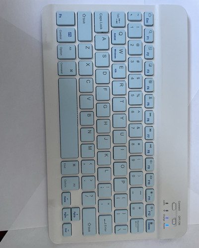 Compact white blue keyboard - blue,