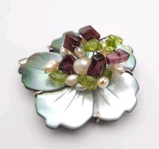 Mother Of Pearl Flower Pendant