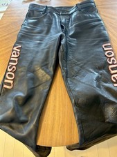 ◼︎【Super Rare 】vanson 40 leather pants Racing motorcycle riders long pants logo
