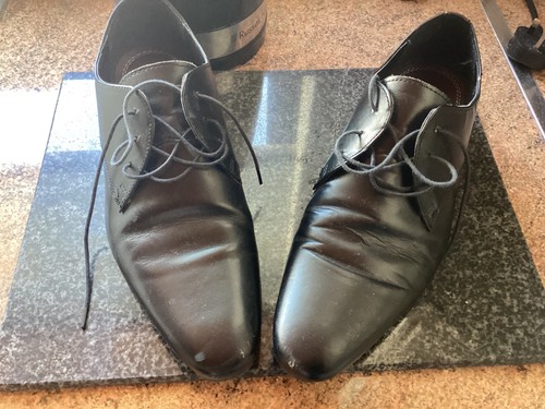 Topman black leather derby - topman,