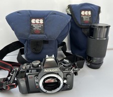 Nikon F-501 AF Film Camera with Vivitar 70-210mm Zoom Lens *READ*