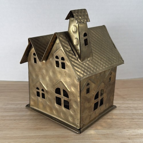 Old brass metal house - brass,