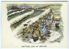 1970's Art Humour Postcard - British Seaside Weather - Unposted - J Arthur Dixon