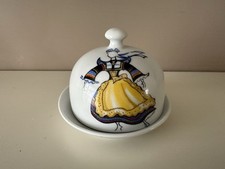 Quimper CPC French Ceramic Single Portion Butter Serving Lidded Dish Dome 