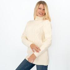 M&S Womens Ivory Cable Knit
