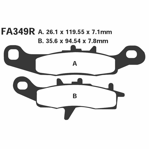 Pair brake pads - brake, fa349r
