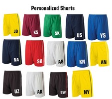 Custom Initial/Number Printed Mens Football Shorts - Training Gym Running Sports