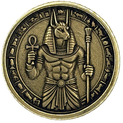 Anubis egyptian god coin - anubis, 40mm