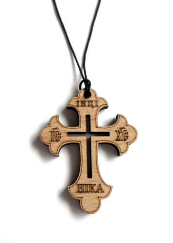 Wooden cross cut out - cut, on