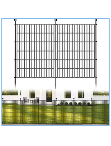 Panel dig garden fence - 10,