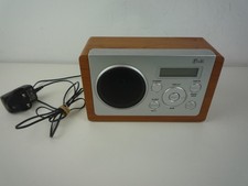 ASDA E80070 DAB DIGITAL CLOCK RADIO WOOD EFFECT WITH SILVER & POWER LEAD