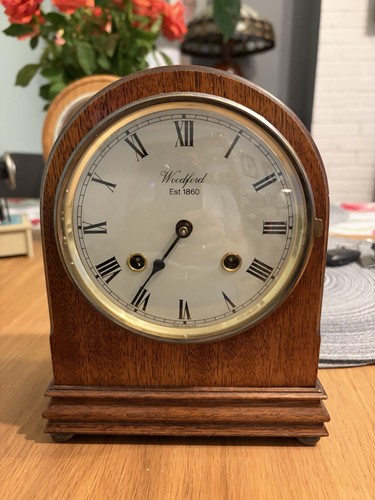 Vintage woodford mantel clock - vintage,