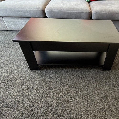 Rectangular black wood - black,