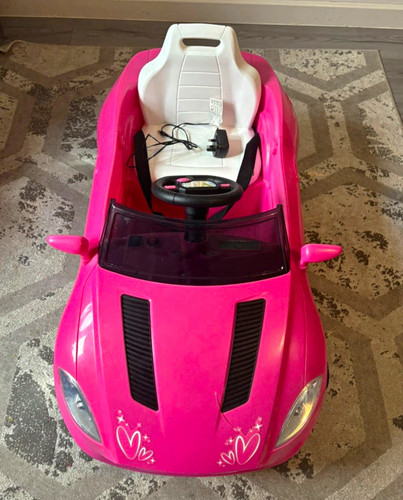 Pink electric ride - ride-on, car