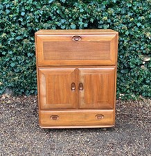 VINTAGE MID CENTURY ERCOL 469 ELM BUREAU CABINET
