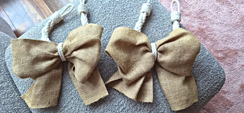 Rustic jute bow - bow, curtain