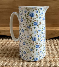 Heron Cross Pottery 1876 Blue Rose Chintz 2 Pint 18cm Ceramic Jug Pitcher