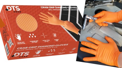 Orange diamond grip - diamond, nitrile