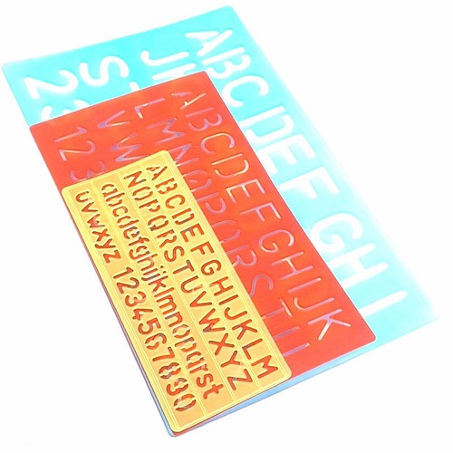 Lettering stencil alphabet - lettering,