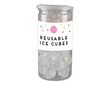 Clear reusable ice - ice, cubes