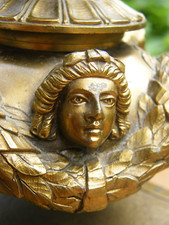 Brass empire lamp very heavy - brass,