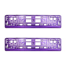 2 x PURPLE Chrome Number Plate
