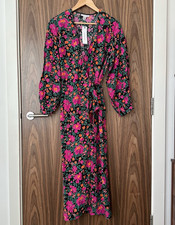 Topshop Pink Green Floral Wrap