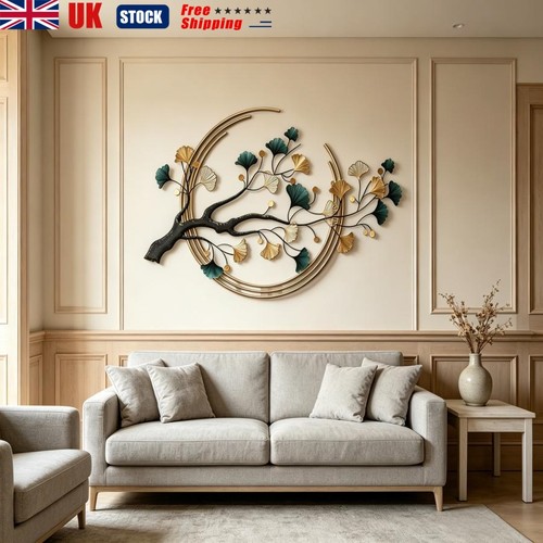 Luxury metal ginkgo wall - metal,