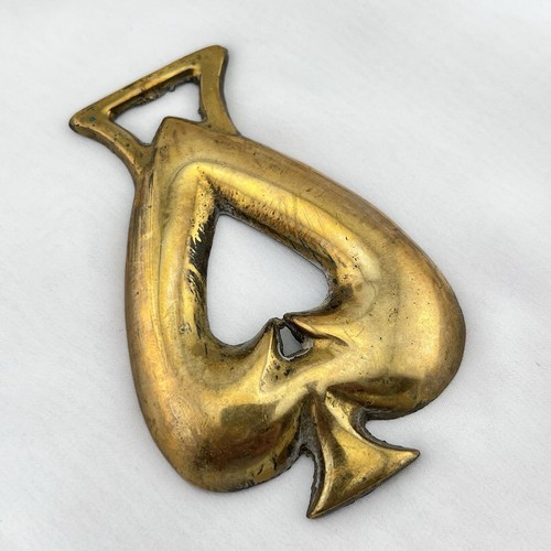 Brass horse medallion antique - horse,