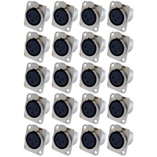 Xlr panel socket pin female - xlr,