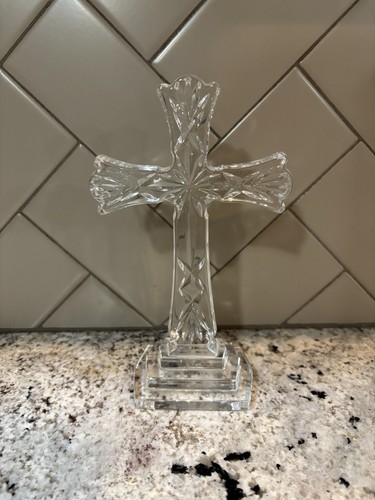 Waterford crystal cross - crystal, 8”
