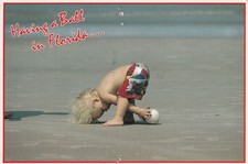 HAVING A BALL IN FLORIDA ~ USED ~ POSTED ~ POST DATE ON CARD 1992