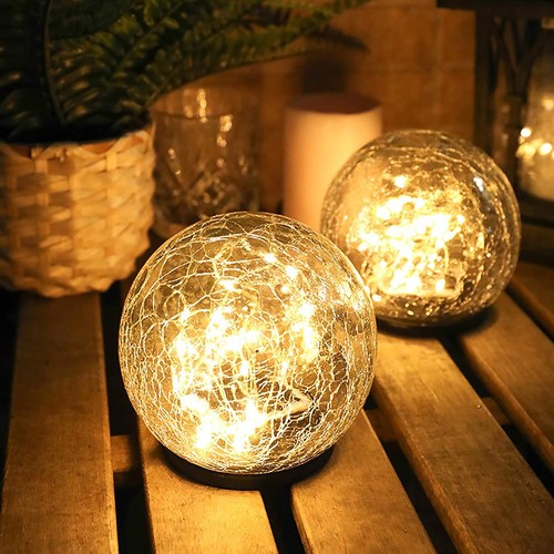 Garden solar lights cracked - solar,