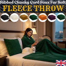 Osum Ribbed Soft Fleece Throws