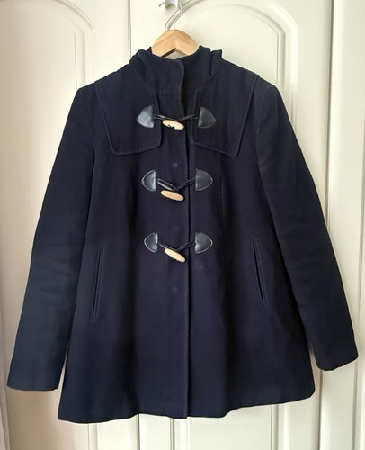 Navy blue duffle coat with - blue,