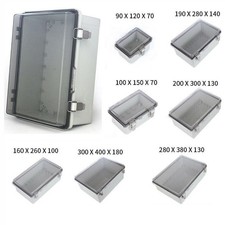 IP67 Waterproof Enclosure Electronic Case Clear Cover Hinged Lid Junction Box