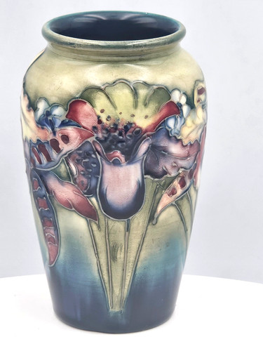 Moorcroft vintage orchid vase - moorcroft,