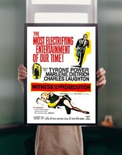 Witness for the Prosecution 1957 Movie POSTER PRINT A1 50s Vintage Film Wall Art