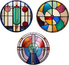 Charles Rennie Mackintosh style Stained glass Effect Static cling window Decor