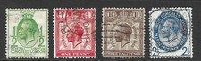 GB 1929 9th Postal Union Congress - London 4 x Values Used