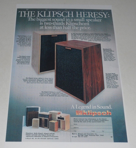 Klipsch heresy audiophile - klipsch,