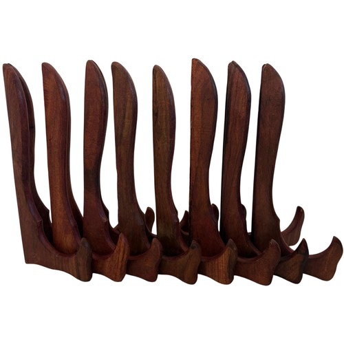Set 25cm wooden plate - of, 8