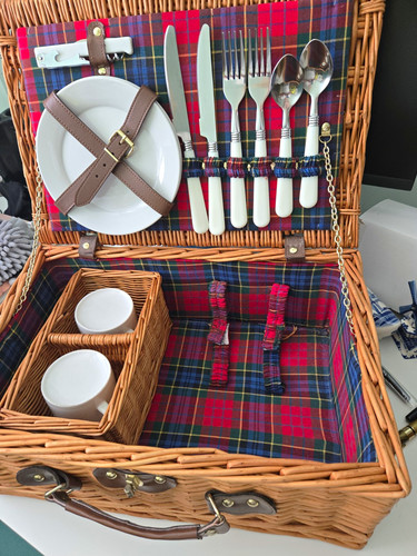 Wicker tartan picnic - tartan, basket
