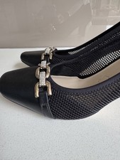 Caprice Black Medium Heel