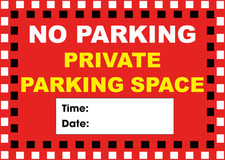 No Parking Sticker Private