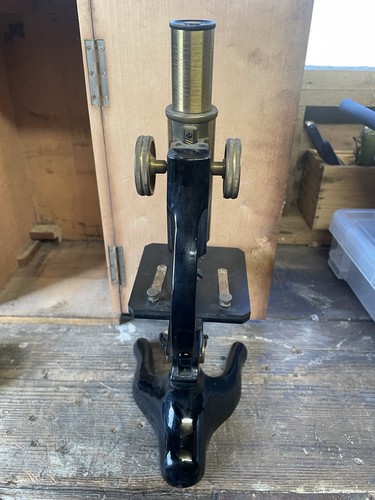 Vintage microscope with slides - vintage,
